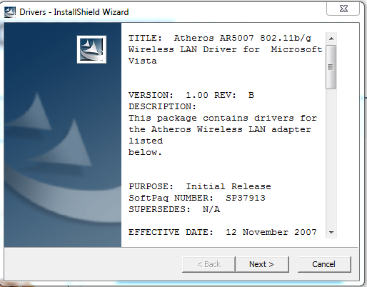 Intel wireless lan driver